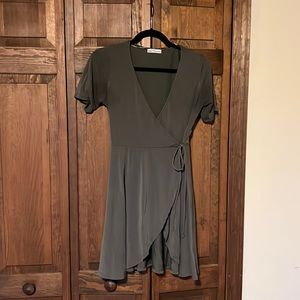Olive Green Dainty Hooligan Tie Dress